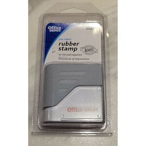 Pre Inked‎ Rubber Stamp 'ENTERED' Blue ink